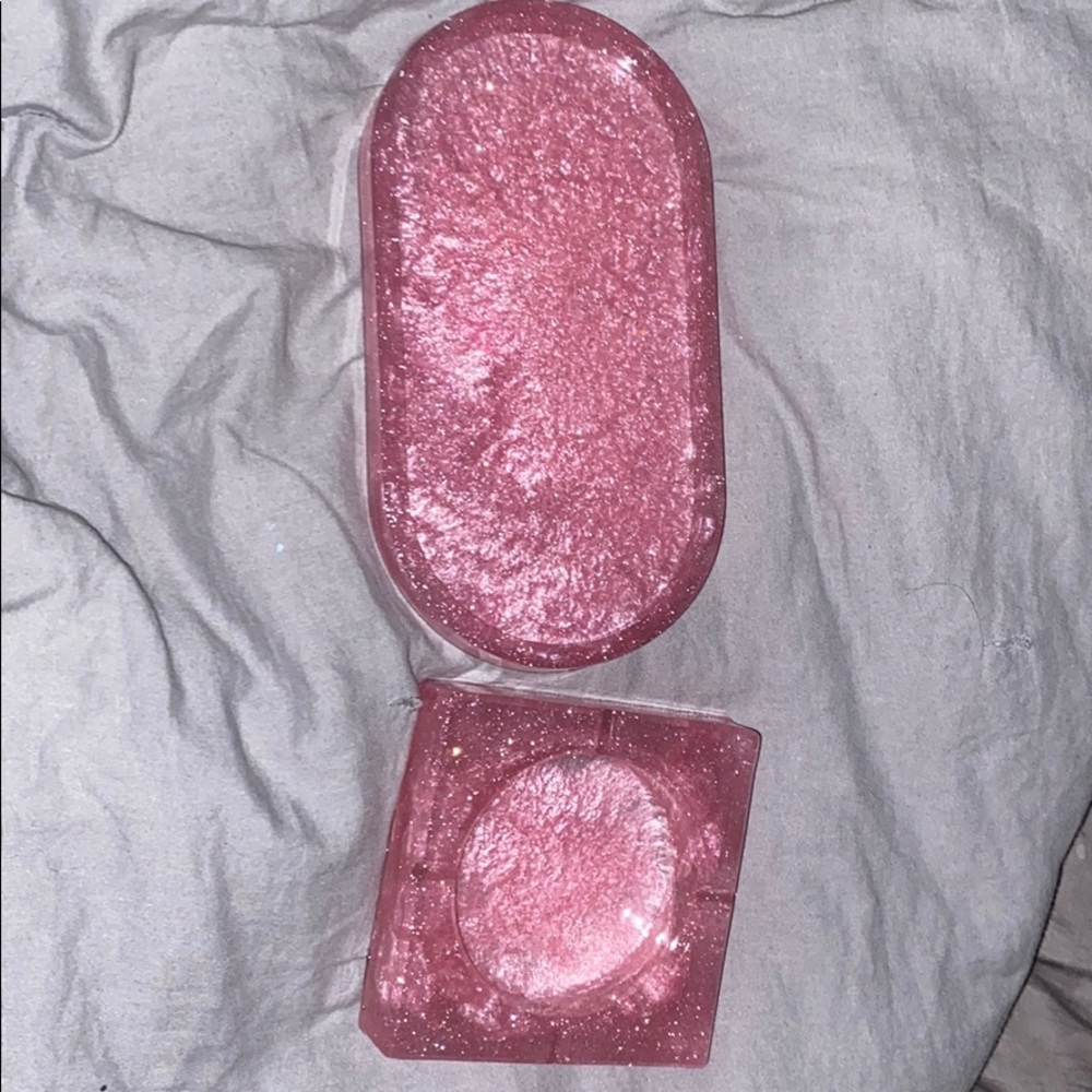 Ashtray rolling tray jewelry tray pink glittery